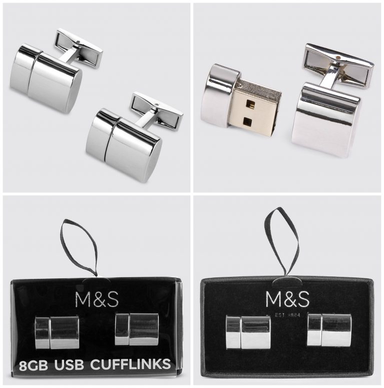 8GB USB Cufflinks Marks & Spencer M&S